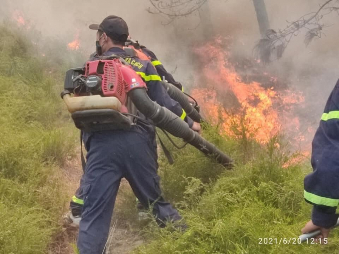 Nghệ An: Hơn 1,1 ha rừng bị cháy giữa trưa