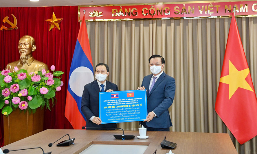 Thủ đô Hà Nội hỗ trợ Thủ đô Viêng Chăn (Lào) ứng phó dịch Covid-19