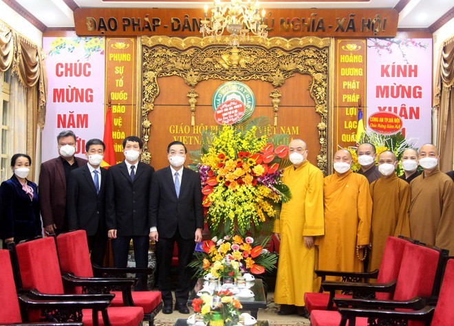 Chủ tịch UBND thành phố Hà Nội chúc Tết Giáo hội Phật giáo Việt Nam
