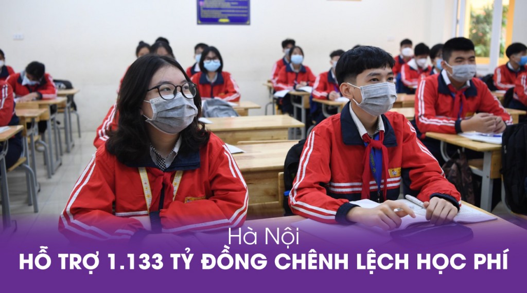 Hà Nội hỗ trợ 1.133 tỷ đồng chênh lệch học phí