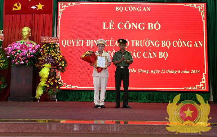 Thượng tá Nguyễn Minh Tân làm Phó Giám đốc Công an tỉnh Tiền Giang